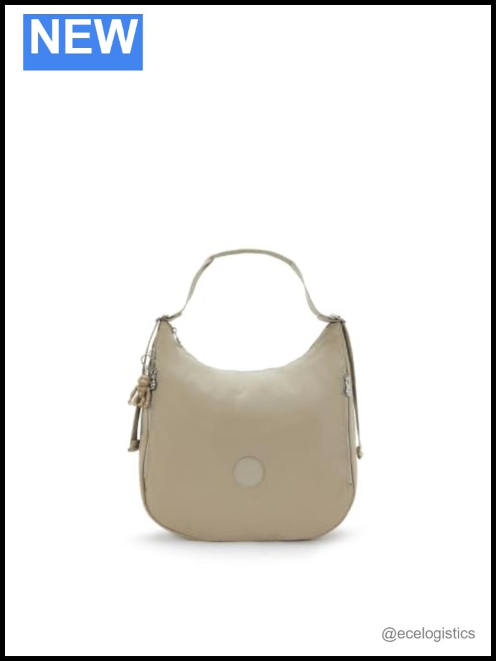 Kipling Khloe Shoulder Bag - Recycled Nylon Hobo Purse with Zipper
